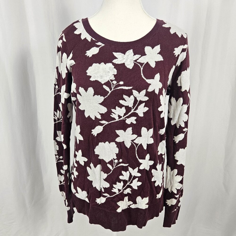 Loft - Size: S - 100% Cotton Floral Print Long Sleeve photo 2
