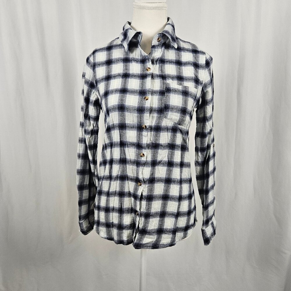 Passport - Size: S - Plaid Flannel Button Down Shirt