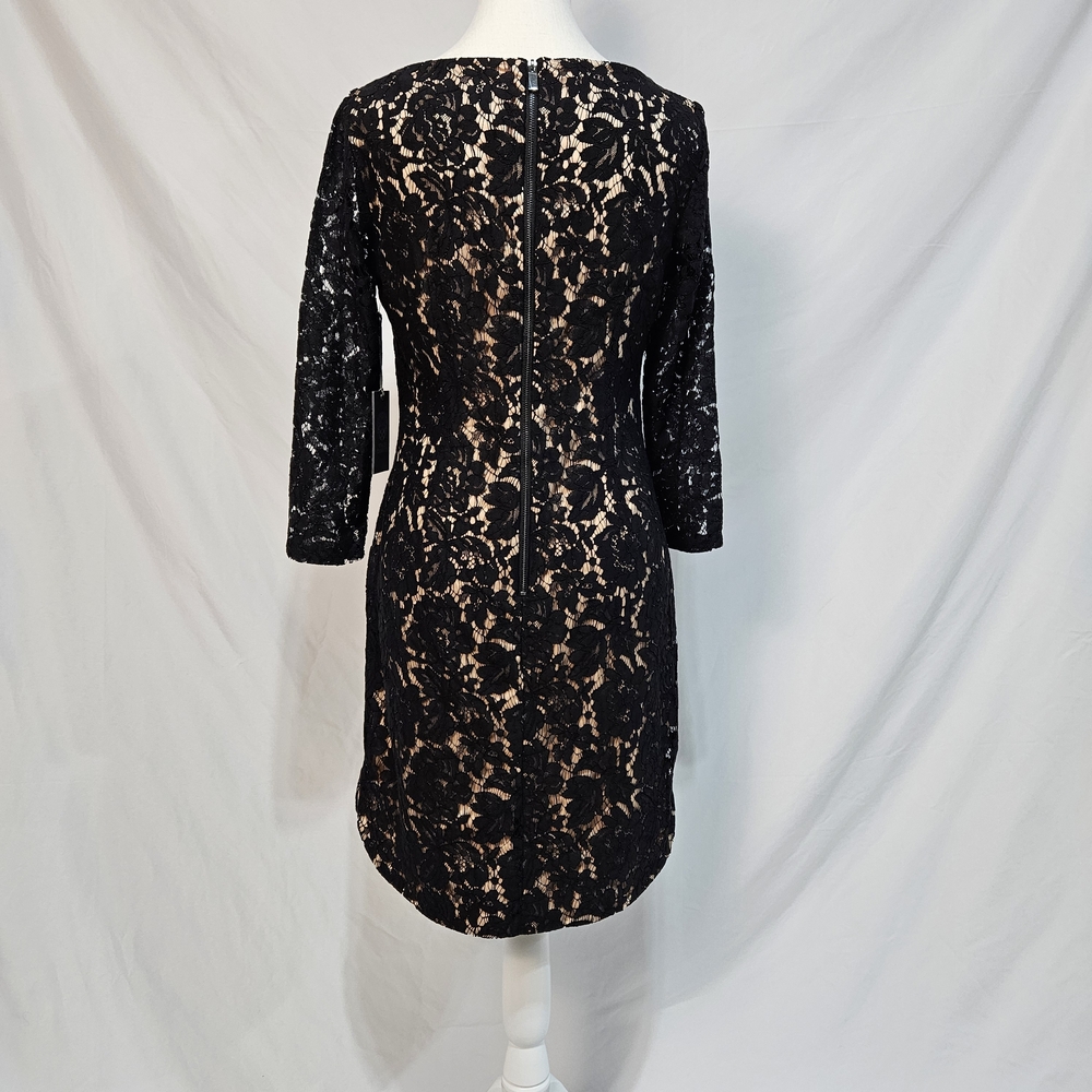 Vince Camuto Black Lace Dress Size 6 NWT photo 2