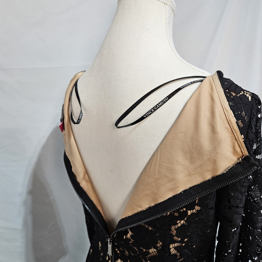 Vince Camuto Black Lace Dress Size 6 NWT photo 6