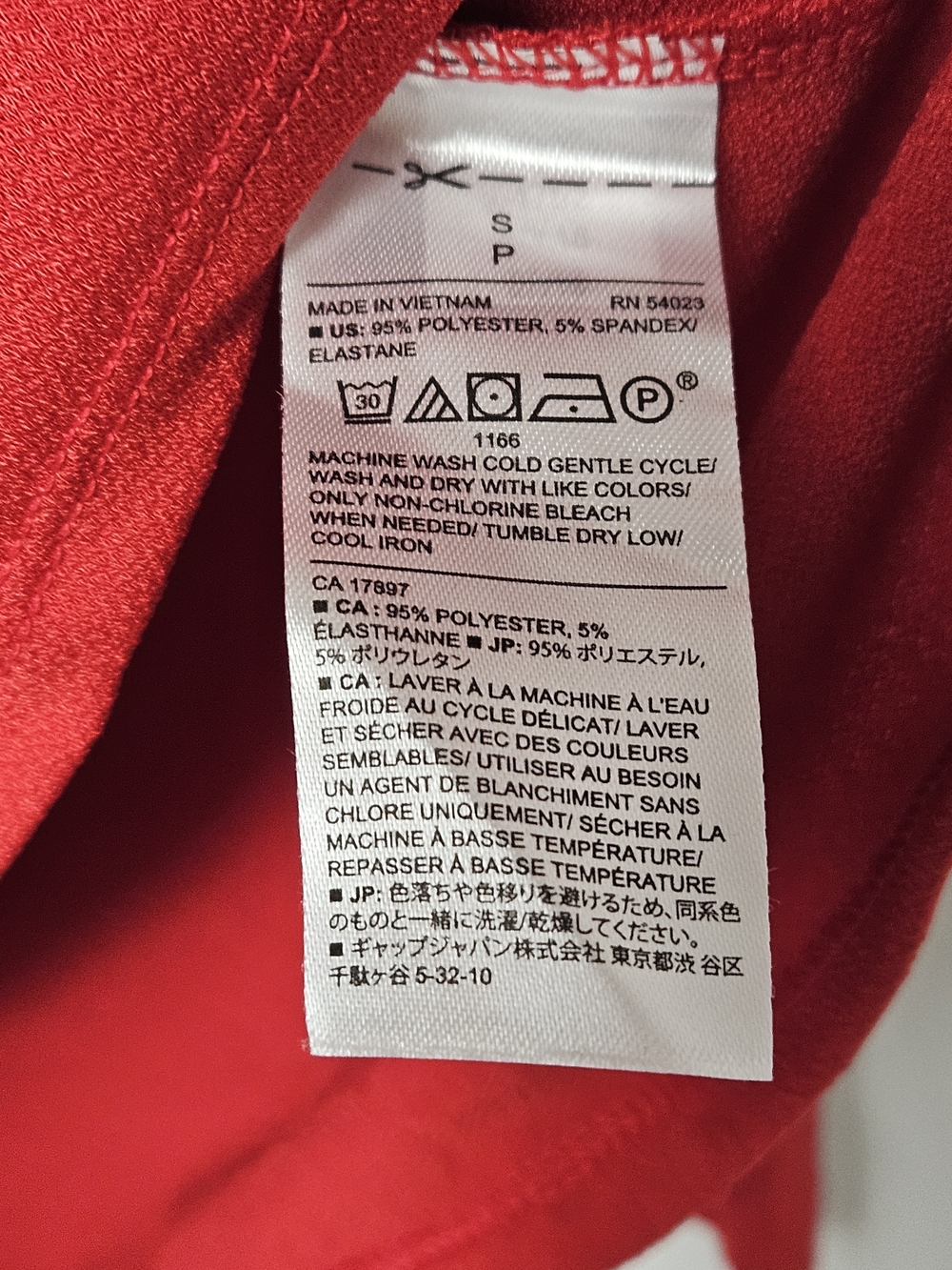 Banana Republic Red Long-Sleeve Ruffle Cold-Shoulder Top photo 4
