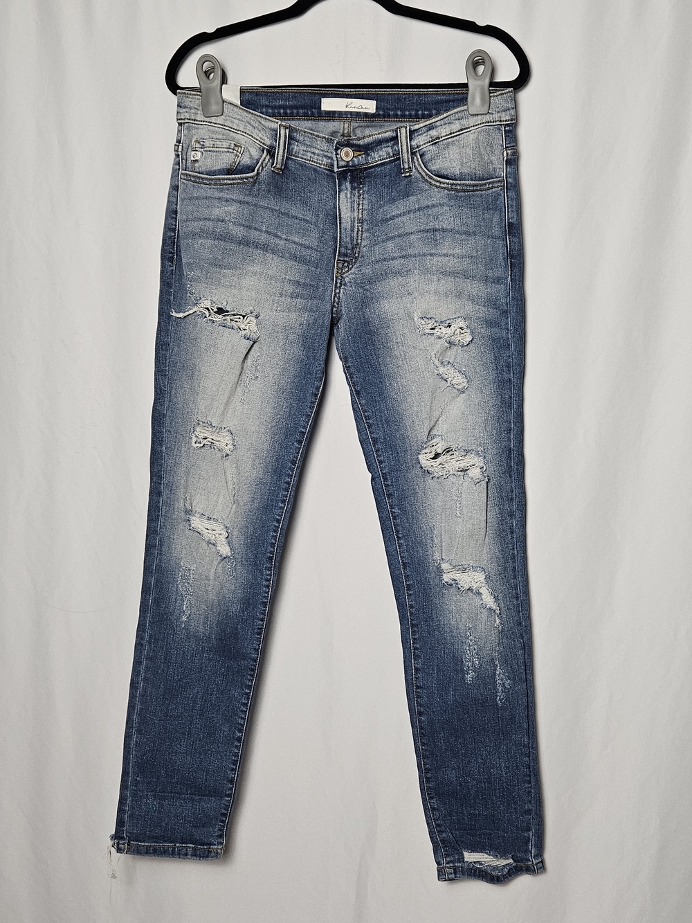 KanCan Women's Light Blue Distressed Skinny Jeans