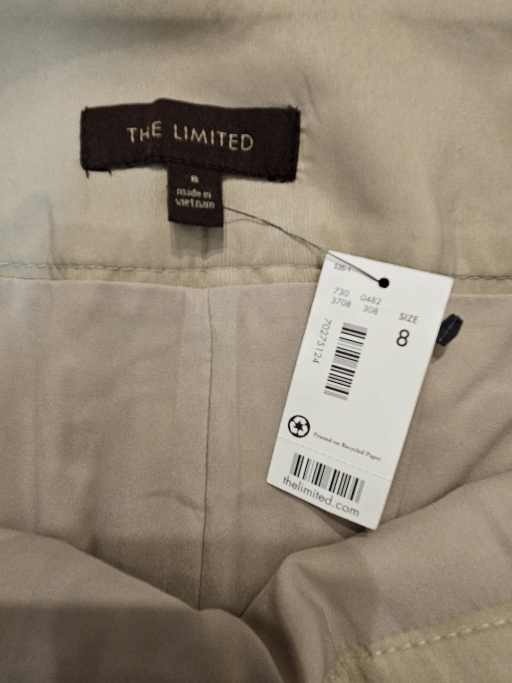The Limited Cream and Taupe Pencil Skirt Size 8 photo 4