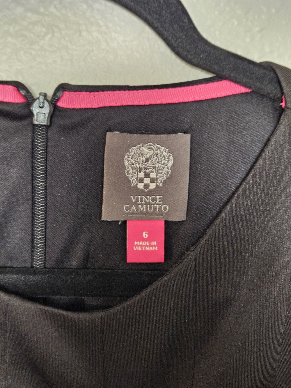 Vince Camuto Black Dress with Pockets Size 6 photo 2