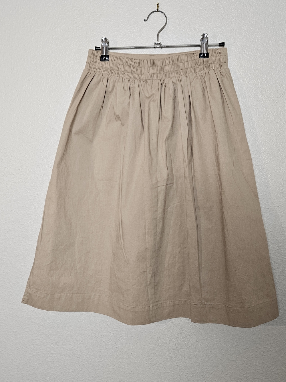 Apt. 9 Beige A-Line Cotton Skirt with Pockets Size Small photo 4