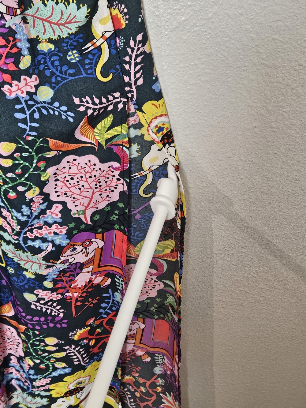 Boho Multicolor Print Maxi Dress with Aqua Trim America & Beyond Size Medium photo 4