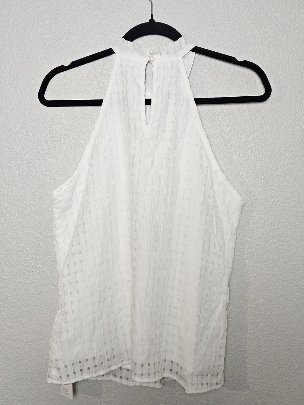 Cupshe White Halter Neck Textured Camisole Size Medium photo 4
