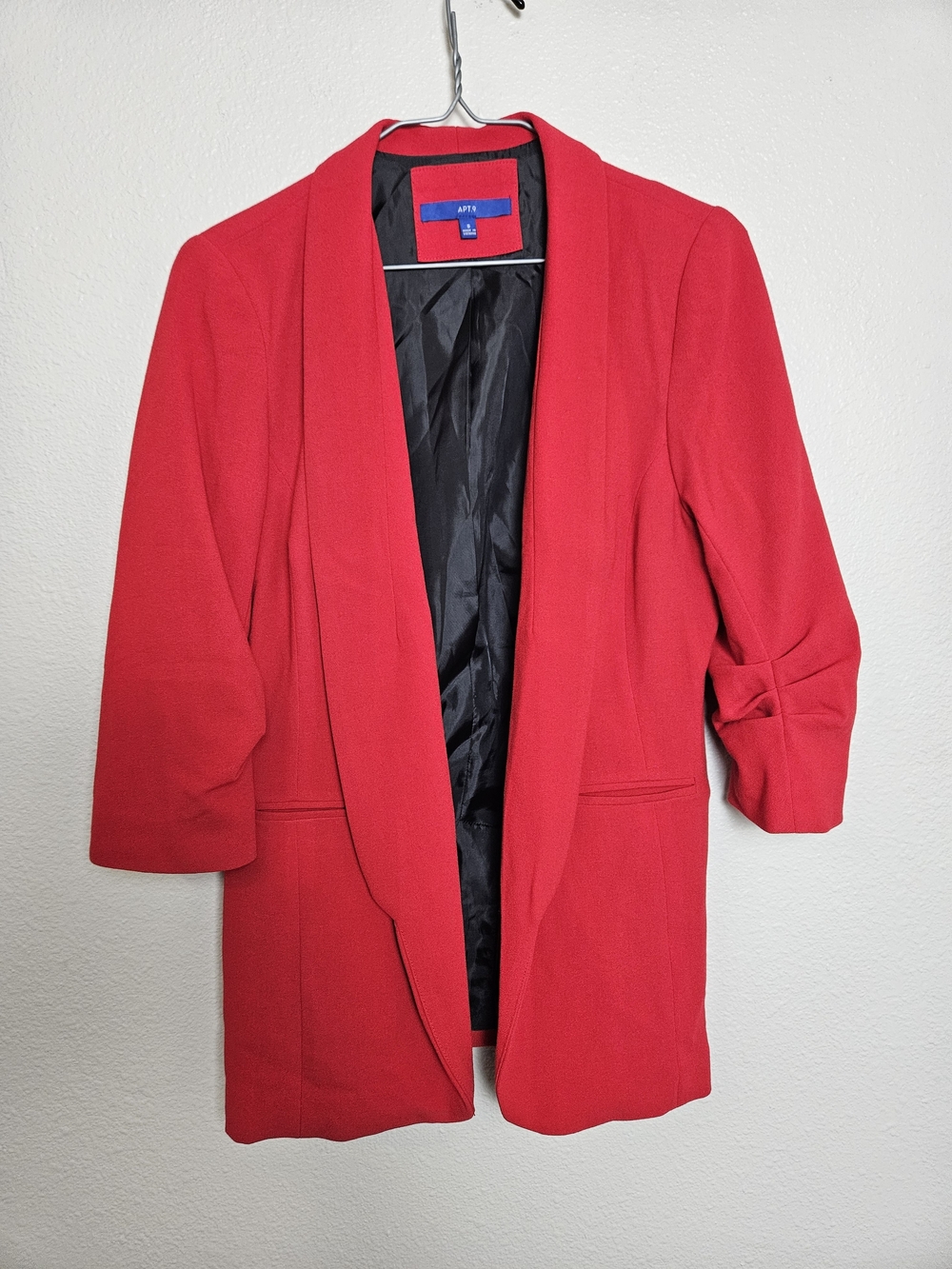 Apt. 9 Bright Red Open-Front Blazer Size Small photo 2