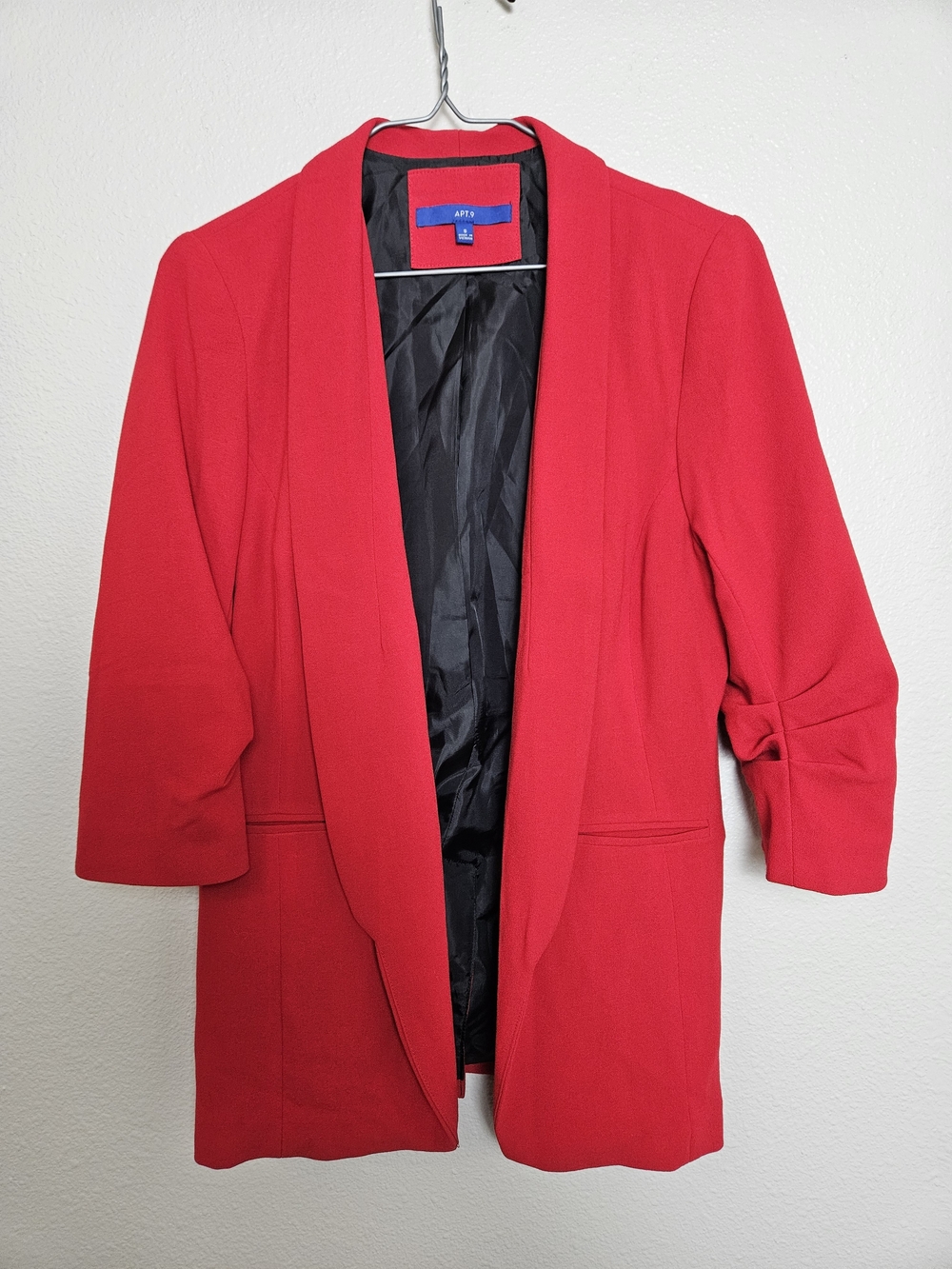 Apt. 9 Bright Red Open-Front Blazer Size Small