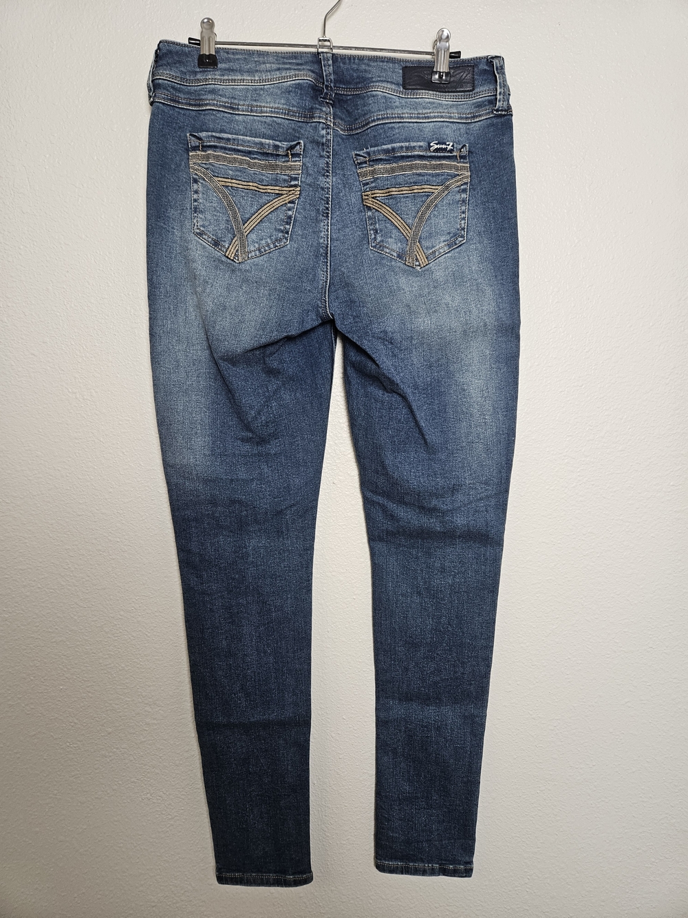 Seven7 Women’s Distressed Skinny Jeans - Dark Blue Wash Size 4 photo 2