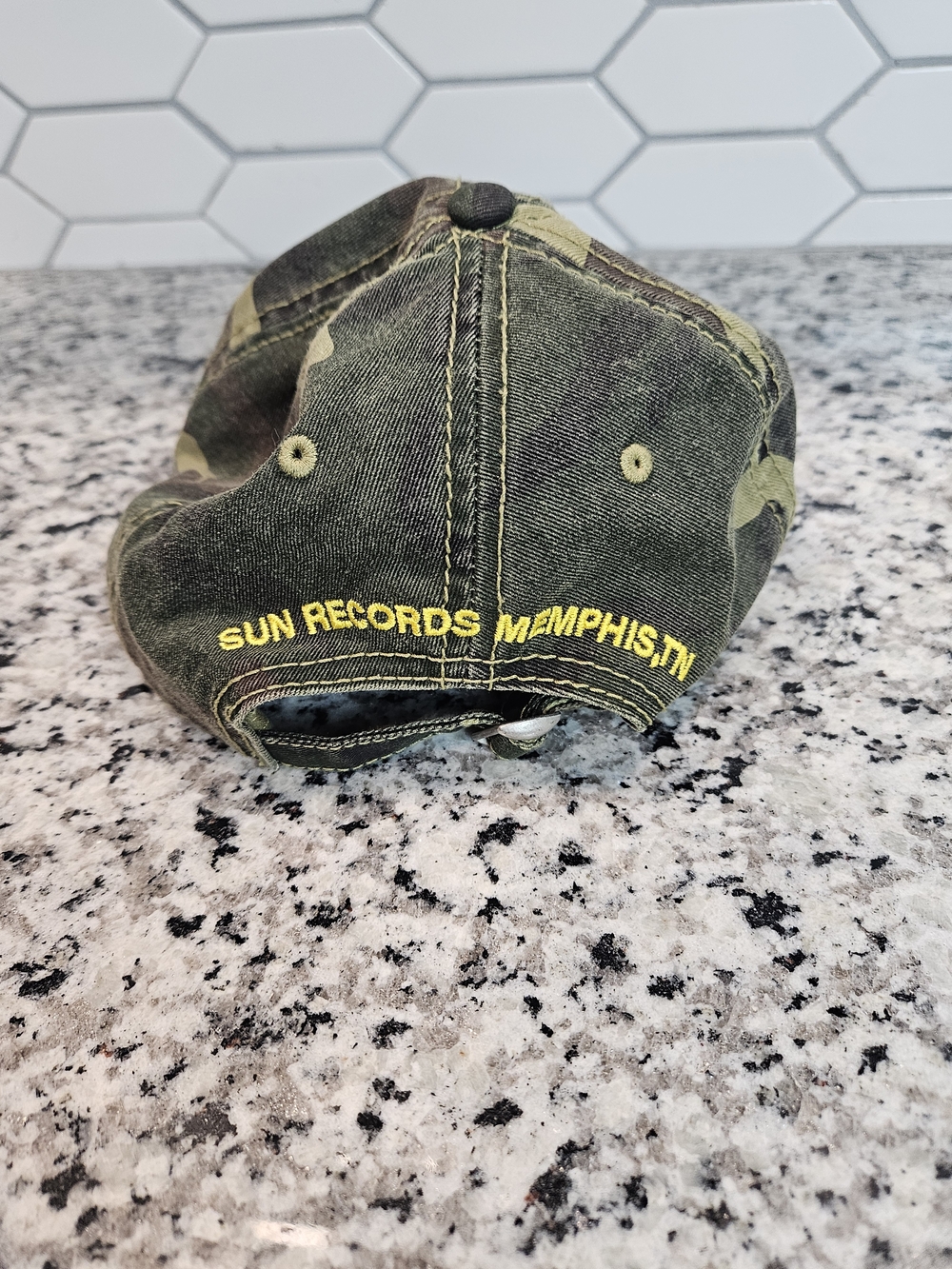 SUN Records Camouflage Distressed Vintage Design Hat photo 2