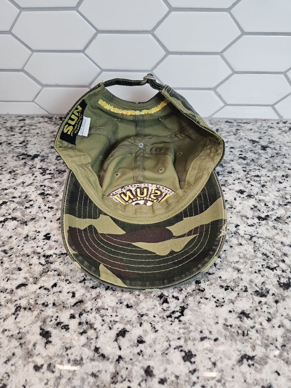 SUN Records Camouflage Distressed Vintage Design Hat photo 3