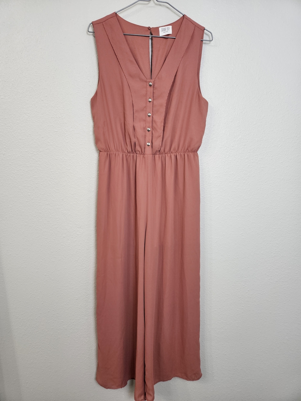 Sienna Sky Sleeveless Maxi Jumpsuit Dress - Dusty Rose Mauve