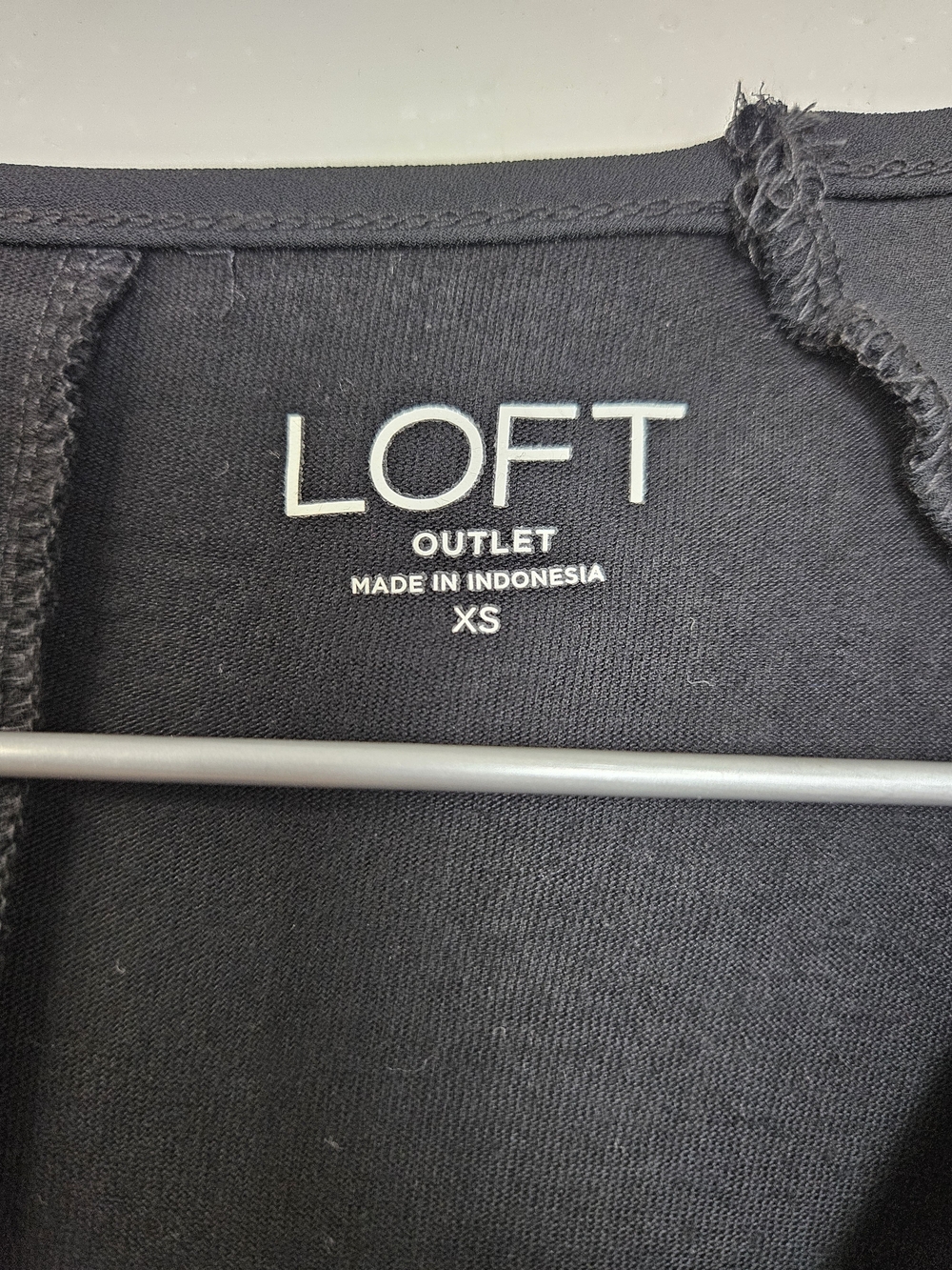 LOFT Black Semi-Sheer Raglan Sleeve Blouse photo 2