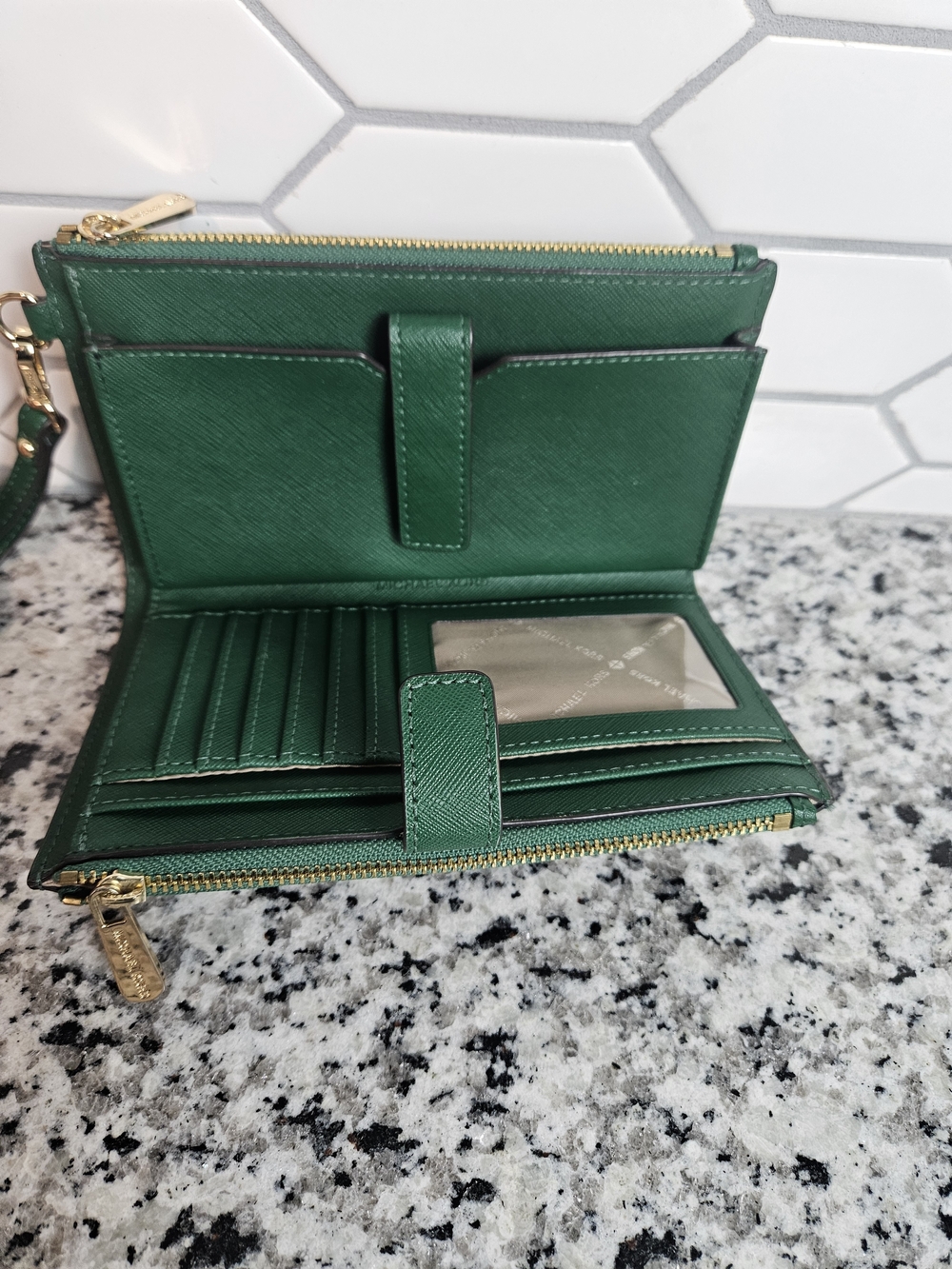 Michael Kors Green Wristlet Wallet photo 2