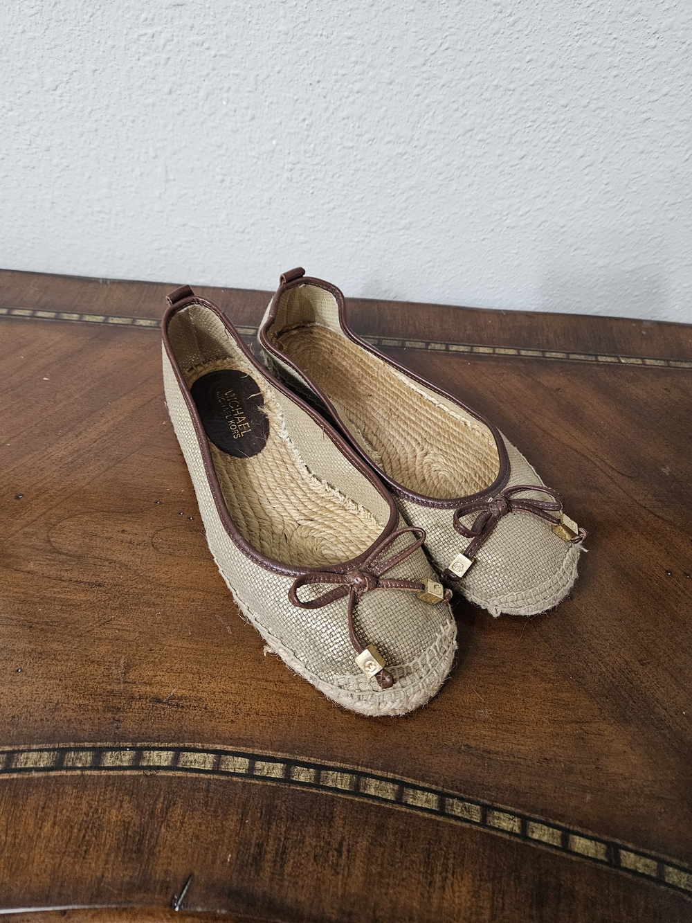 Michael Kors Beige and Brown Ballet Flats photo 2