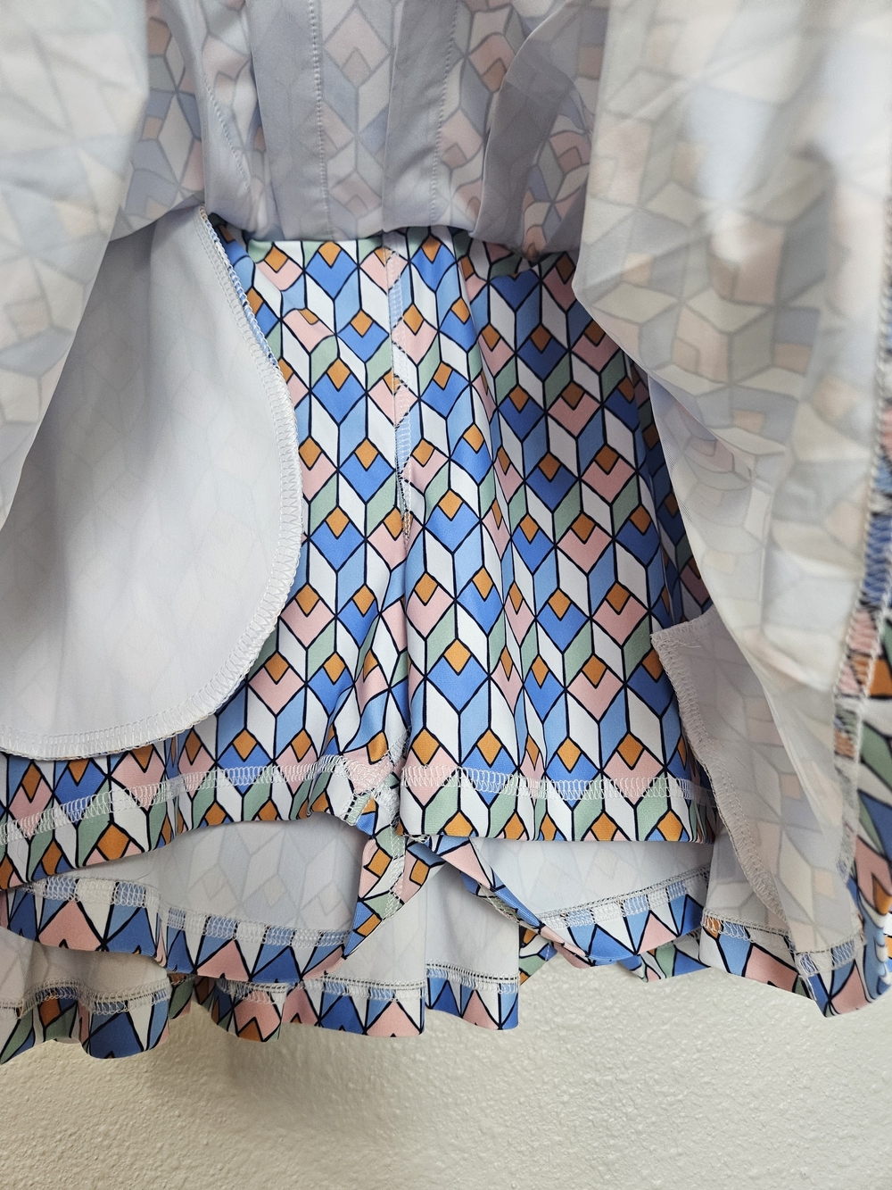 The Grey - Club Tile Geometric Print Mini Pickleball Skort photo 2