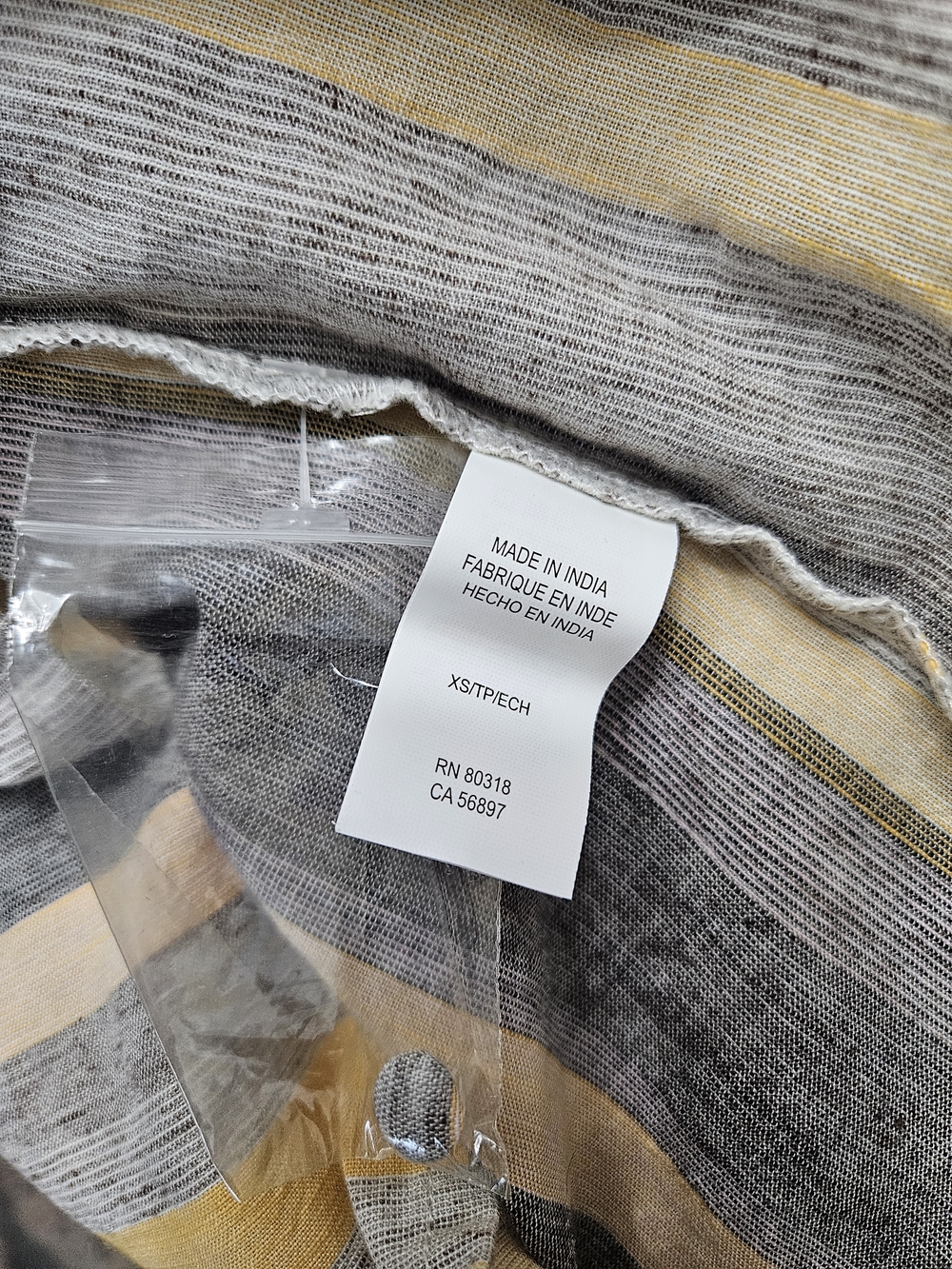 Lucky Brand Striped Square-Neck Camisole in Yellow, Gray & Cream photo 4