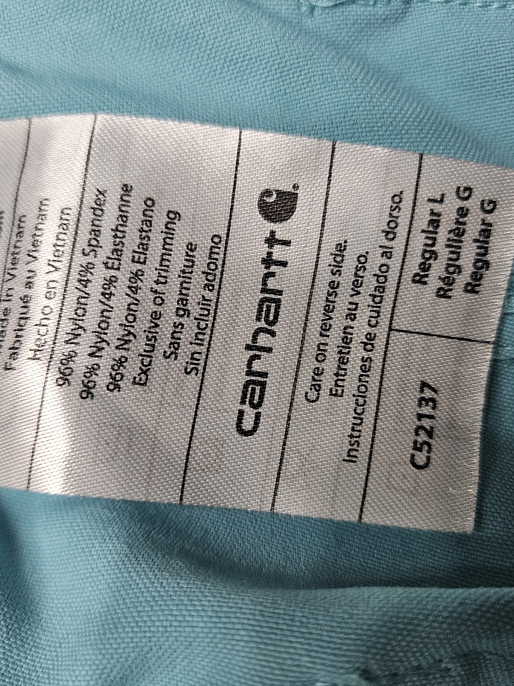 Carhartt Light Teal Cargo Jogger Pants photo 4