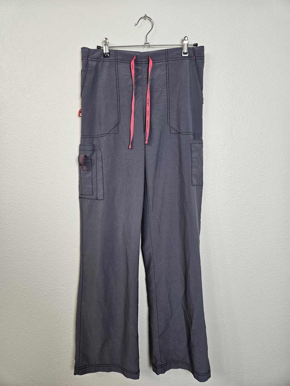 Carhartt Gray Pants with Pink Drawstring Size Medium