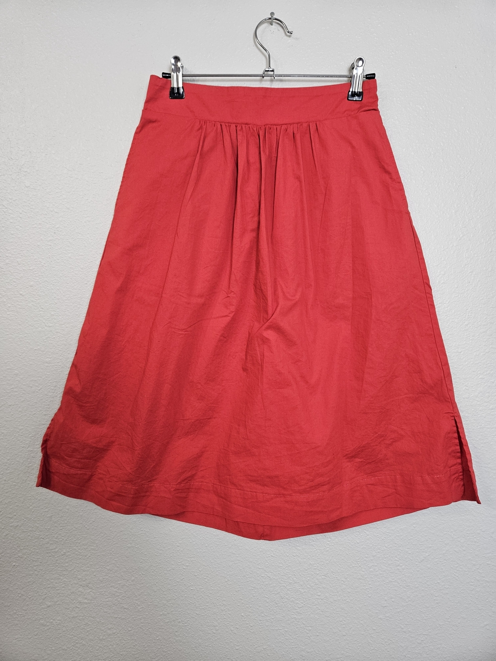 Apt. 9 Vibrant Red A-Line Midi Skirt with Pockets