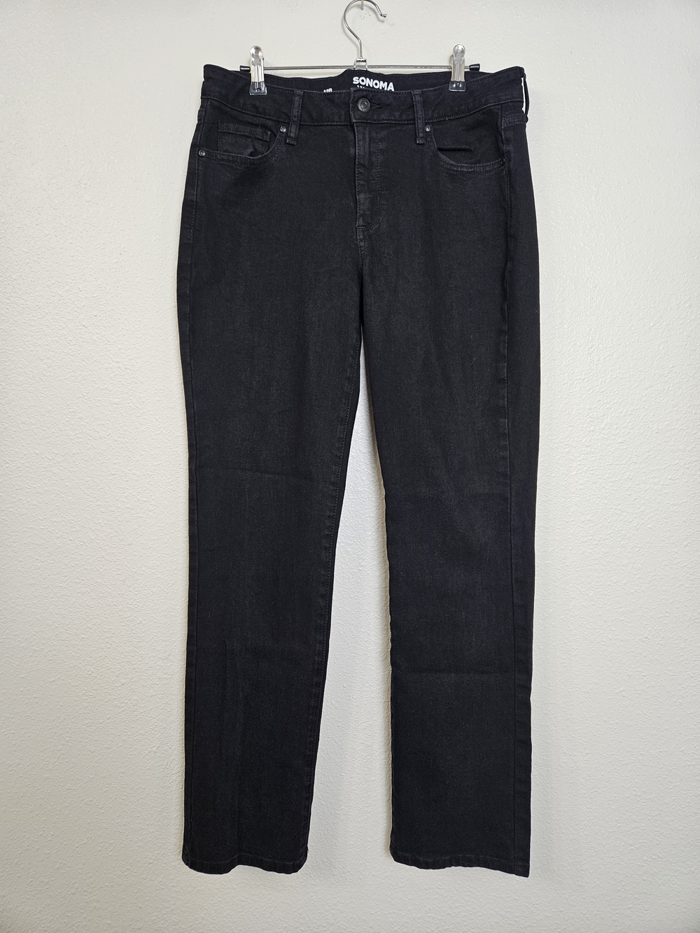 Sonoma Women's Black Straight-Leg Jeans