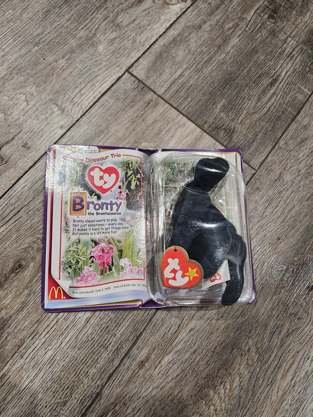 Ty McDonald's Beanie Babies Dinosaur Trio - Bronty, Rex and Steg photo 2