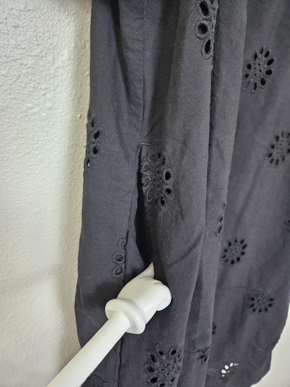 Black Eyelet Scoop-Neck Midi Dress photo 4