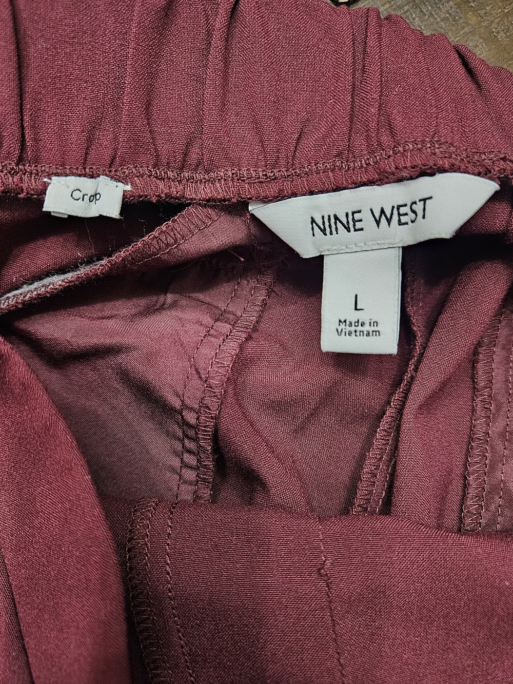 Nine West Wine Colored Crop Pants photo 7