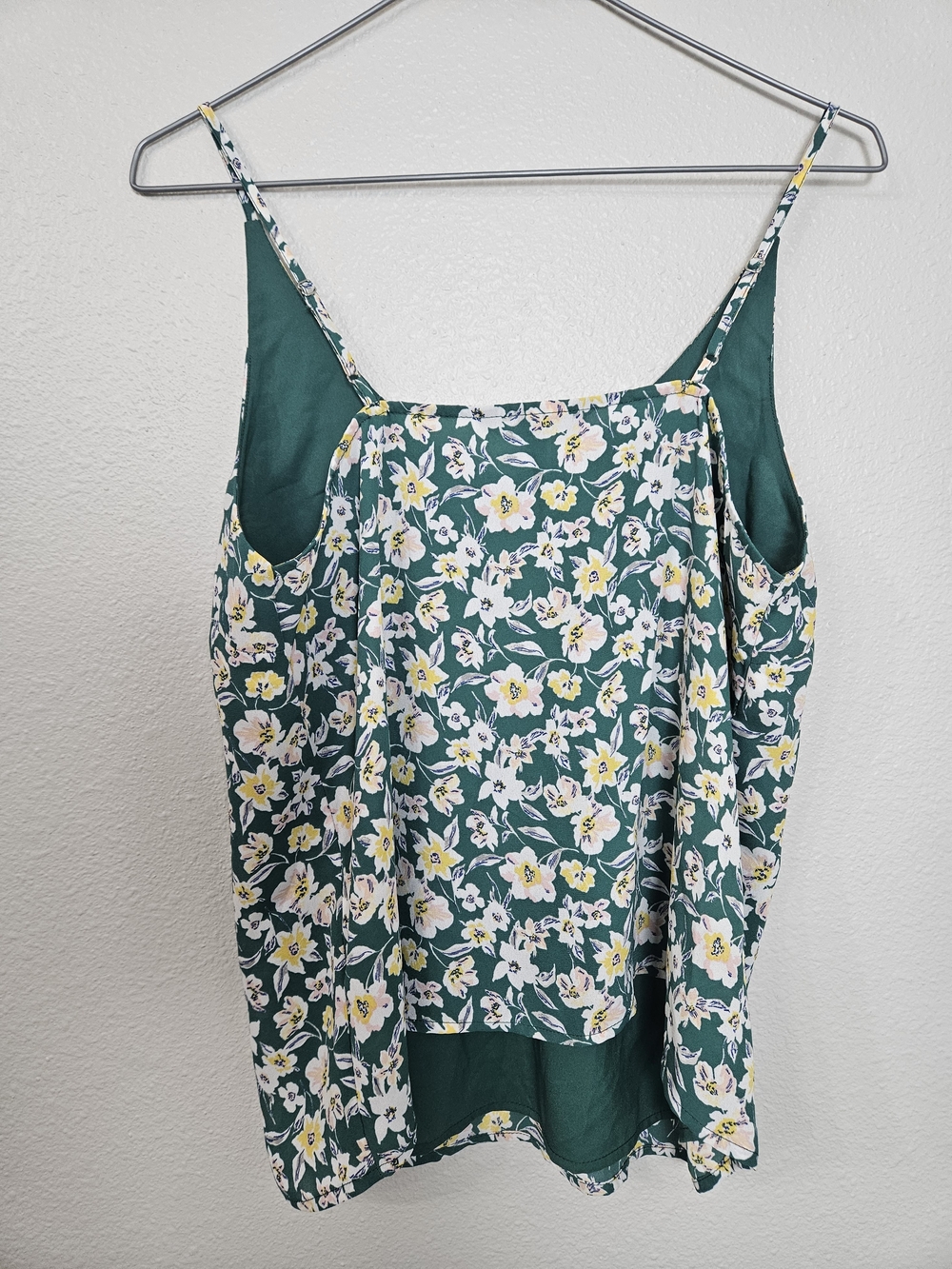 Banana Republic Green Floral Spaghetti Strap Camisole photo 5