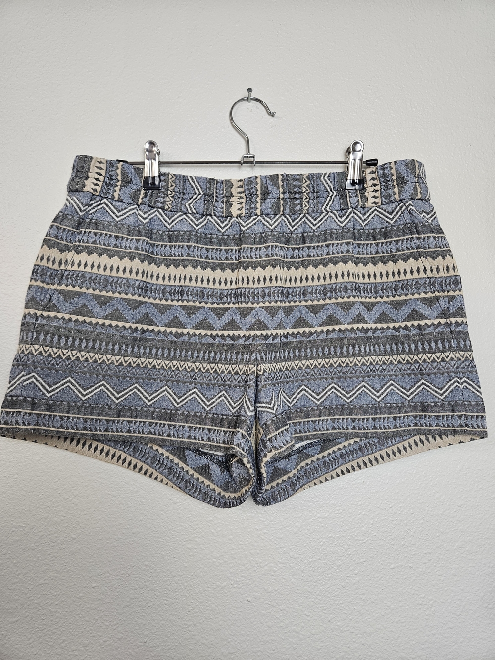 J. Crew Blue and Cream Aztec Print Shorts