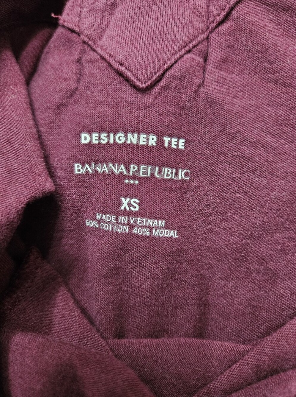 Banana Republic Short-Sleeve Scoop Neck Top in Plum photo 3