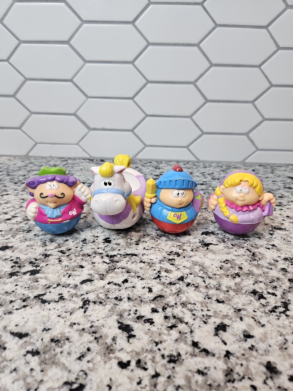 Hasbro Weebles Knight, Horse, Princess and Jester Figure Set