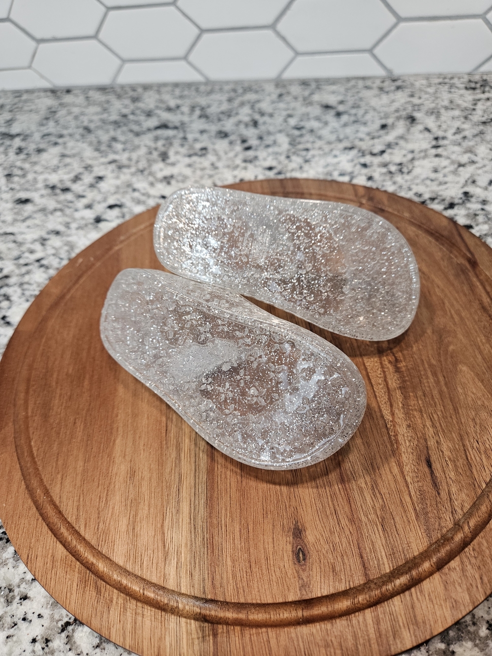 Old Navy Clear Glitter Jelly Mary Jane Sandals photo 4