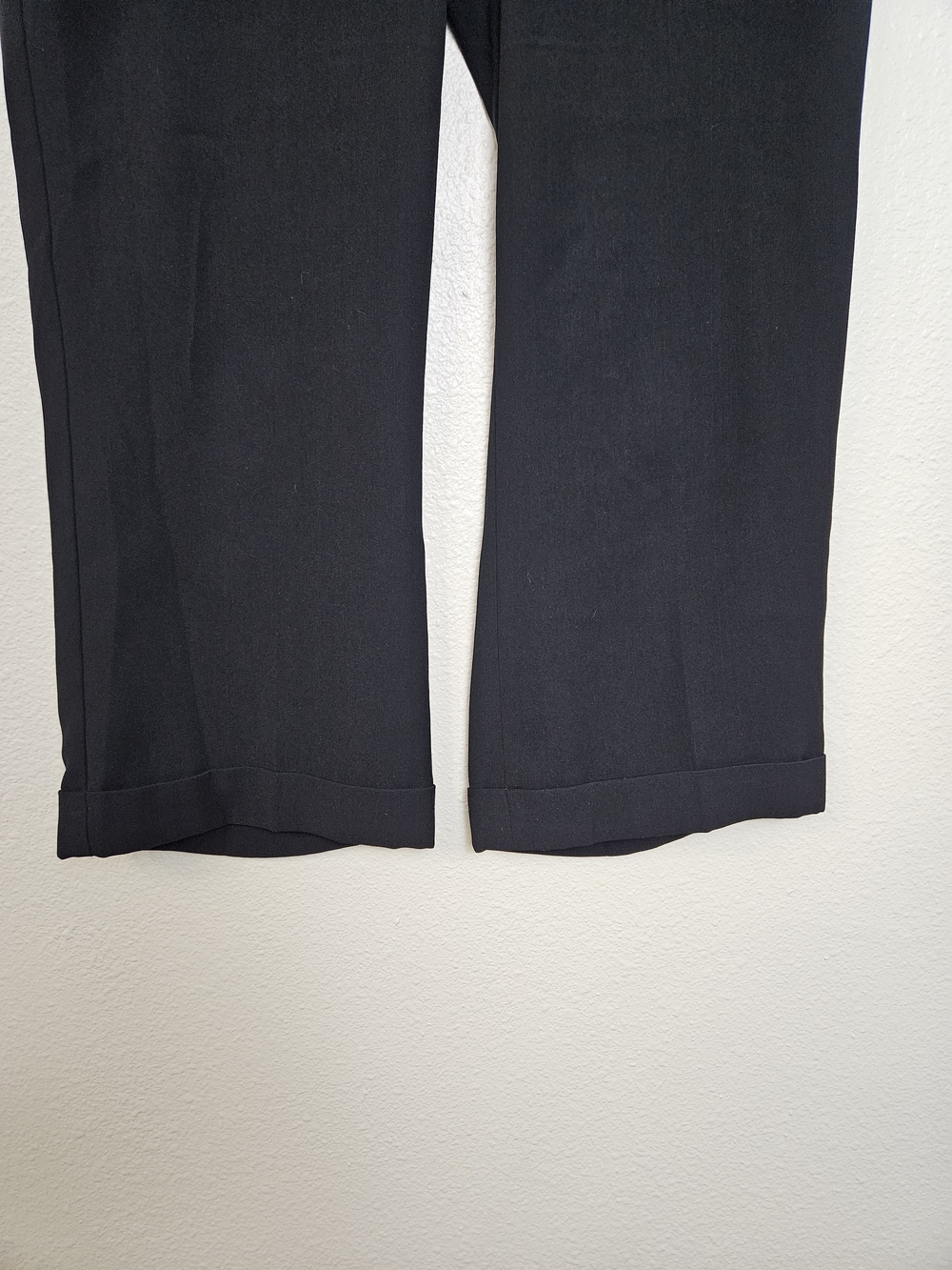The Limited Drew Fit Cuffed Women's Size 10 Wide Leg Crop Black Dress Pants photo 2