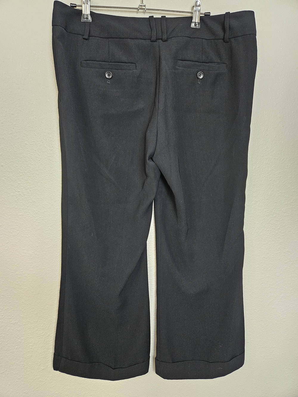 The Limited Drew Fit Cuffed Women's Size 10 Wide Leg Crop Black Dress Pants photo 6