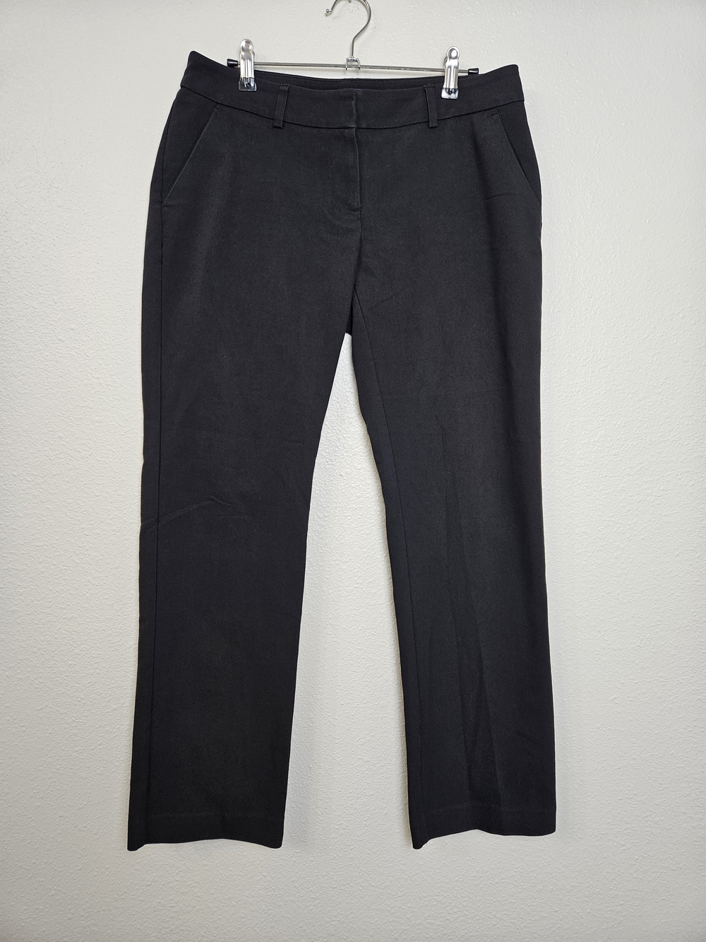 Apt. 9 Torie Black Straight Leg Dress Pants Size 6 Stretch Work Office Slacks