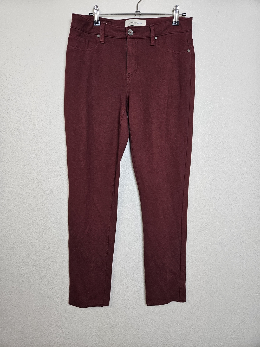 Calvin Klein Jeans Women’s Skinny Pants in Deep Wine Jeggings Size 8