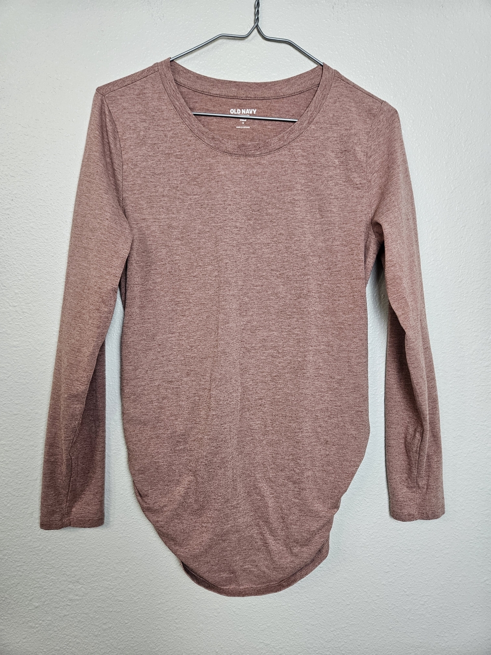 Old Navy Maternity Long Sleeve Scoop Neck Top - Dusty Rose Medium