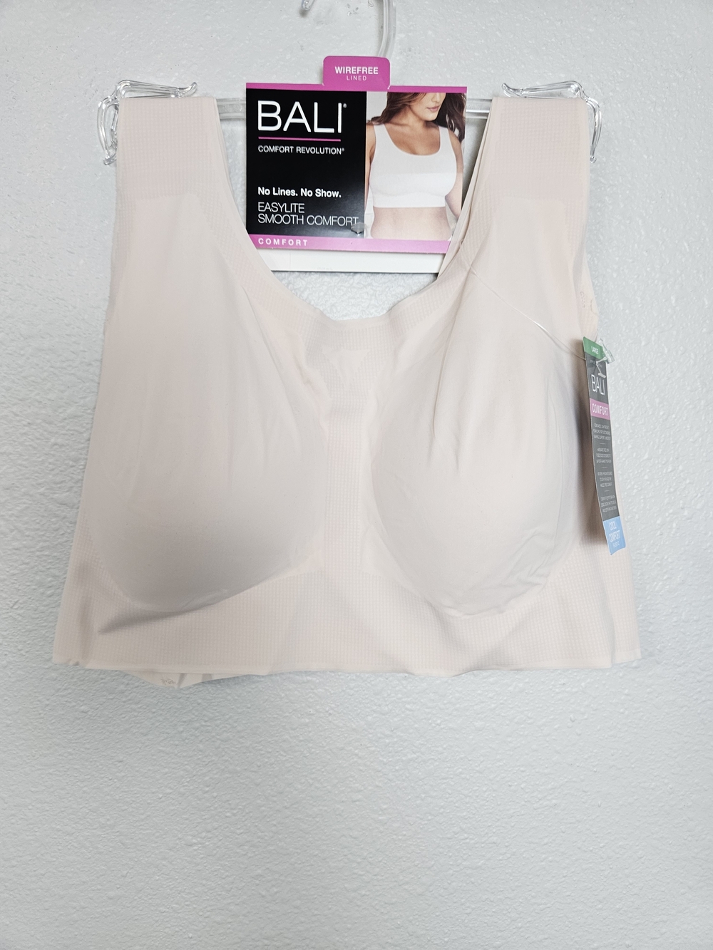 Bali Wirefree Easy-Lite Smooth Comfort Bra - Light Nude Large