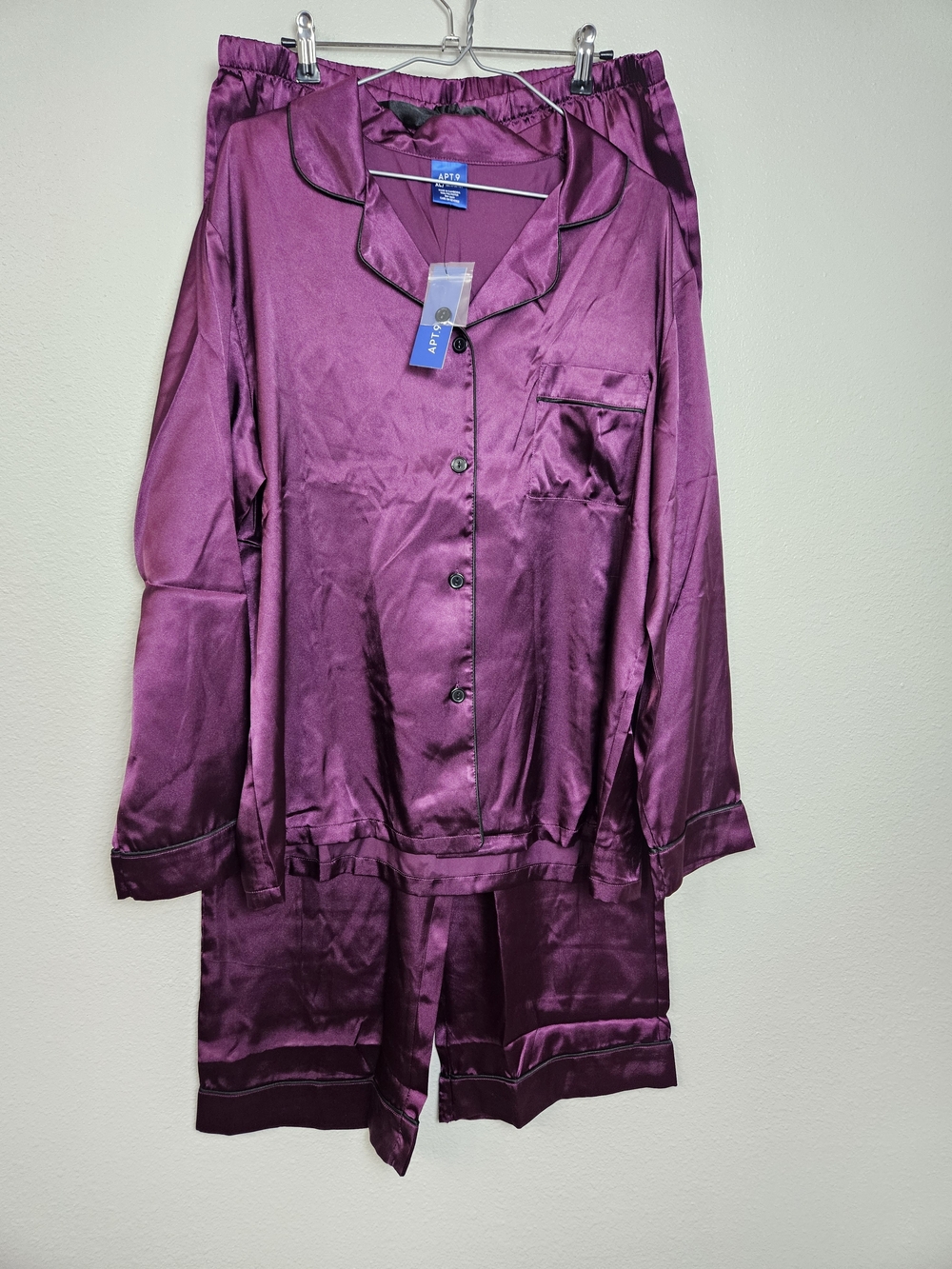 Apt. 9 Two-Piece Pajama Set in Plum Size XL