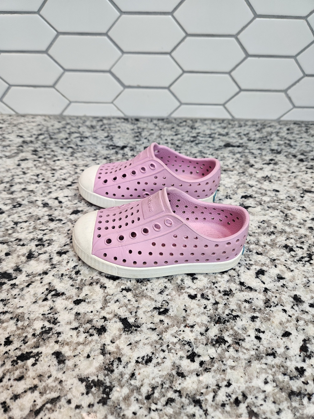 Native Jefferson Slip-On Kids Shoes - Pink c7 photo 2