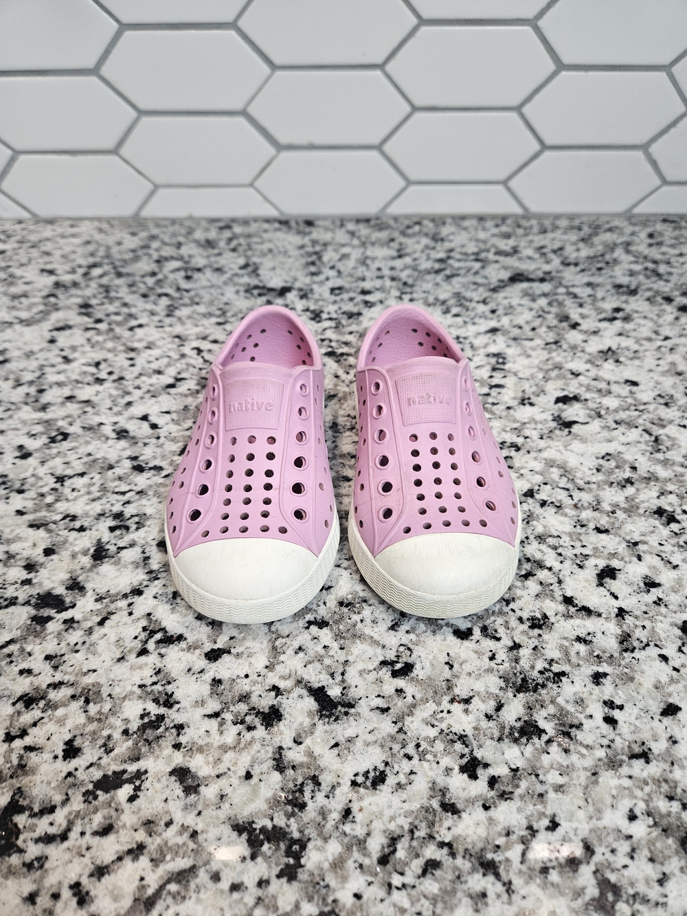 Native Jefferson Slip-On Kids Shoes - Pink c7